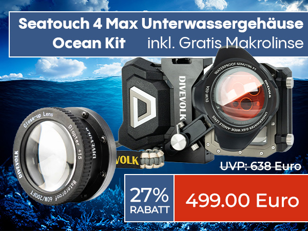 Divevolk Seatouch 4 Max Ocean Kit Unterwassergehäuse für Smartphones 29% Rabatt bis 17.07.2024
